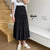 Spring Summer Women Chiffon Skirts Vintage High Waist Elastic Patchwork White Black Chic Long Cake A-line Skirt for Student