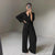 Spring Autumn Two Piece Wide Leg Pant Suits 2022 Women Tracksuit Sets Casual Single Breasted Female Turn Down Collar Shirts Top