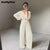 Spring Autumn Two Piece Wide Leg Pant Suits 2022 Women Tracksuit Sets Casual Single Breasted Female Turn Down Collar Shirts Top