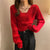 Commute Black Slim Women's Clothing Long Sleeved Knit Korean Sweater Fashion Ladies Blouse Pullover Warm Casual Soft Tops Jumper