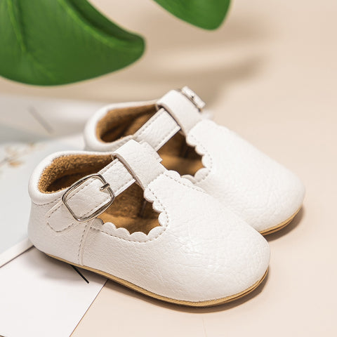 KIDSUN Newborn Baby Shoes Stripe PU Leather Boy Girl Shoes  Toddler Rubber Sole Anti-slip First Walkers Infant Moccasins