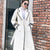 Korean Fashion Wool Coat Women Autumn Winter Thick Warm V-Neck Belt Long Overcoat Office Lady Elegant Slim High Quality Outwear