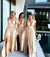 Bridesmaid Dresses for Wedding Party Long Sexy Deep V-Neck Backless Split Side Sister Group Dress 2022 Evening Prom Party Gowns