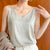 Strap Top Women Halter V Neck Basic White Cami Sleeveless Satin Silk Tank Tops Women&#39;S Summer Camisole Plus Size