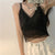 Camisole Women Mesh Slim Tops Hot Girls Summer Popular Teenagers Chic Solid V-neck Sexy Stylish Korean Style Mujer New Arrivals