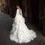 Modern White V-Neck Ball Gown Long Sleeves Satin Wedding Dress For Women 2022 Vintage Illusion Back With Button Custom Made