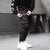 LACIBLE Hip Hop Cargo Pants Ribbons Men Black Streetwear Harajuku Techwear Tactical Pants Trousers Harem Joggers Sweatpants Punk