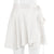 White Elegant Satin 2 Two Piece Set Women Lantern Long Sleeves Crop Tops Cardigan Sexy High Waist Mini Tennis Sports Skirts