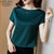 Office Lady Tops Summer Short Sleeve Blouses Satin Blouse Women Shirts Fashion Simple Solid Plus Size Loose Shirt Blusas 13377