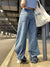 Streetwear Straight Pants Ladies Ripped Jeans High Waist Loose Wide Leg Pants Ladies Jeans Y2K Summer Plus Size High Street Jean