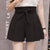 2022 New Korean Chic Lace-Up Bowknot High Waist Shorts Womens Fashion Pleated Wide Leg Shorts Summer Casual Loose Shorts