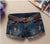 Autumn Denim Shorts For Women Sexy Mini Shorts Women&#39;S Rivet Holes Jeans Low Waist Shorts Without Belt Ripped Denim Short J2305