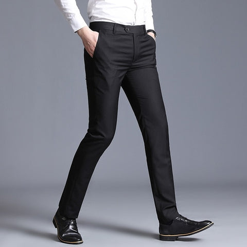 Men Suit Pants 2022 Mens Thin Dress Pants Straight Business Office Trousers Man Formal Pants Classic Male Pantalon Hombre 38