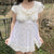 Rapcopter y2k Lace Frill Sundress Transparent Strap Bow Cute Sweet Mini Dress Women Party Holiday Retro Korean Chic Strap Dress