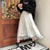 Long Tulle Midi Skirts Womens Autumn Elastic High Waist Mesh Tutu Pleated Skirts Female Black White Long Skirt Streetwear