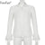 Forefair 2022 Autumn Women Sexy T Shirts Vintage Fashion V Neck Button Y2k See Through White Casual Long Sleeve Top Ladies