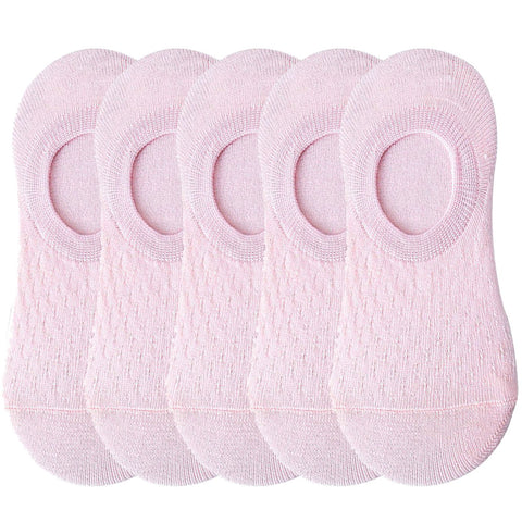 10 pieces = 5 pairs Women Invisible Solid Color Socks Slippers Ladies Polyester Cotton Non-slip Silicone Ankle Socks skarpetki