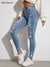 Light Blue Sexy Skinny Women Jeans Stretch Butt Lift Ripped Hole Denim Pants Lady Clothes Girls Tight Trousers Y2K Streetwear