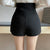 Women Black Shorts Office Lady Split Slender High Waist Temperament Korean All-match Hip Short Summer Fashion Streetwear S-4XL