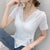 5XL Women lace tops New Arrivals Summer short sleeve v-neck women blouse shirt Sexy Hollow out lace tops plus size blusas