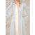 YIGELILA Spring Fashion Women White Long Dress Elegant V-neck Lantern Sleeve Dress Empire Slim Solid Dress Mid-length 66947