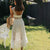 Women Maxi Dress Sexy Backless White Lace Hook Flower Hollow Patchwork Boho Tank Dresses 2022 For Femme Wedding Party Dress Robe