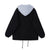 Black Vintage Women Winter Hoodies Cotton Clothes Korean Fashion Baggy Long Sleeves Fake Two Pieces Thick Hoodie Jacket Coat