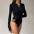 CNYISHE Sexy Bodysuit Women Black Long Sleeve Buttons Rompers Women&#39;s Jumpsuit 2022 Casual One-pieces Bodysuits Catsuit Overalls