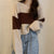 New Style Women Sweaters Pullovers Short Patchwork Jumpers Retro women Sexy Loose Soft All-match Knitted Streetwear Sweet Fit