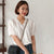 Office Ladies Lace Border Shirt Fashion Women Hollow Out White Blouse Simple Casual V-Neck Short Sleeve Blouses and Tops