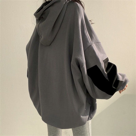 Fashion Letter Printing Hoodies Women 2022 Spring Autumn Thin Street Sports Loose Large Size Casual Hooded Pullover Womens Tops
