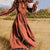 Blossomora Womens V-Neck Casual S-5XL Autumn Spring Retro Long Sleeve Floral Print Chiffon Party  Loose Long  Maxi Dress
