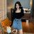 Cardigan Women Solid Basic Tops Button Up O-neck Elegant Cropped Sweaters Streetwear Slim Knitted Outwear Ulzzang Fashion Mujer
