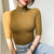 Spring Autumn Black Turtleneck Tops Short Sleeve Slim Tshirt Women Korean Style Basic Elasticity Tee Shirt Femme Mujer Camisetas
