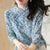 Chinese Style Spring Summer Stand Collar Women Chiffon Blouses Shirts Lady Casual Printed Chinese knot Collar Blusas Tops