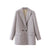 Autumn and spring women&#39;s blazer jacket casual solid color double-breasted pocket decorative coat