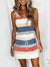 Vintage Casual Sundress Female Beach Dress Midi Backless Polka Dot Striped Women Summer 2022 Boho Sexy Floral Dress