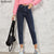 ZHISILAO Harem Jeans Pants Fashion High Waist 100% Cotton Loose Vintage Blue Denim Pants Autumn Streetwear Jeans