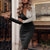 Autumn Long Sleeve Bodycon Elegant Office Lady Dress Fashion Houndstooth Print Sexy V-neck Slim Pencil Dresses For Women 2022