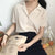 Summer Blouse Shirt For Women Fashion Short Sleeve V Neck Casual Office Lady White Shirts Tops Japan Korean Style #35