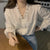Blouses Shirts Women Spring Womens Outwear Lace-edge Elegant Princess Retro Solid All-match Daily Date Party Fashion Ulzzang Ins