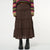 Vintage Brown Long Pleated Skirt y2k Fairy Grunge Kawaii High-Waisted Midi Skirt Women Korean Harajuku Retro Mall Goth Clothes
