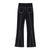 Design Sense Line High Waist Micro Bell-bottom Black Jeans Women Thin Tall Loose Wide Leg Mopping Pants Neutral Denim Trousers