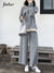 Jielur Hoodies Women Harajuku Gothic Blue Striped Cotton Korean Thin Sweatshirt Autumn Long Sleeve Loose Female Hoodie M-XXL