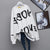 Autumn Letter Print Oversized Loose Casual Cotton Sweatshirt Female Streetwear Y2K Pullover All Match Jumpers Women&#39;s Clothing