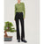 Toyouth Women Jeans 2022 Autumn Elasticity Slim Slit Denim Pants Solid Black Button Design Retro Casual Trousers