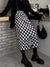 Harajuku Checkerboard Vintage Plaid Skirts Women Korean Fashion Y2k High Waist Split Skirt 2022 Summer Streetwear Jupe Femme