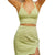 Plaid Skirt Suit Sexy Short High Waist European 2022 Summer Halter Camisole 2-piece Set Women&#39;s Light Green Plaid Suspenders Top