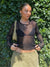 Cuteandpsycho See-through Backless Fishnet Tops Y2K Summer Solid Vintage Smock Outfits Beach Style Chic Fashion Hollow Out Tees