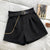 2022 New Summer Women&#39;s Shorts Button Solid Color Pocket Casual High Waist Suit Shorts Casual Thin Women Clothing + Send Belt